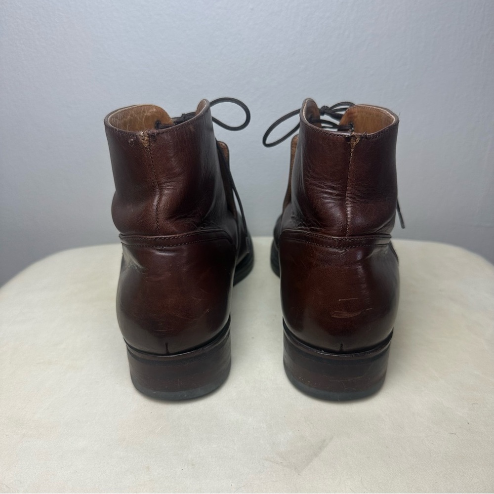 Dres Van Noten Men’s Vintage Brown Italian Leather Chukka Boots Estimated Sz 13 - Picture 3 of 9